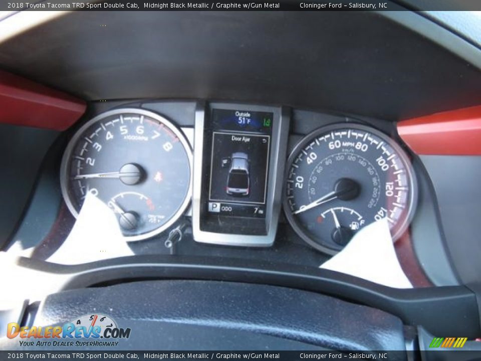 2018 Toyota Tacoma TRD Sport Double Cab Midnight Black Metallic / Graphite w/Gun Metal Photo #11