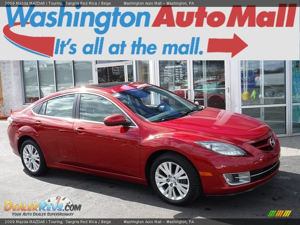 2009 Mazda MAZDA6 i Touring Sangria Red Mica / Beige Photo #1