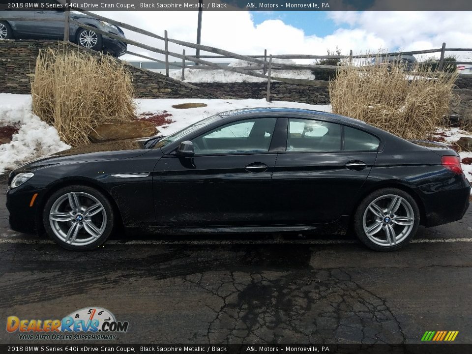 2018 BMW 6 Series 640i xDrive Gran Coupe Black Sapphire Metallic / Black Photo #5