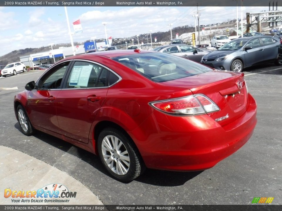 2009 Mazda MAZDA6 i Touring Sangria Red Mica / Beige Photo #8