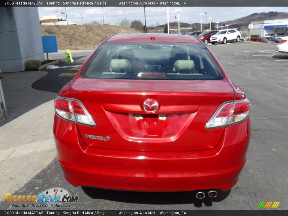 2009 Mazda MAZDA6 i Touring Sangria Red Mica / Beige Photo #9