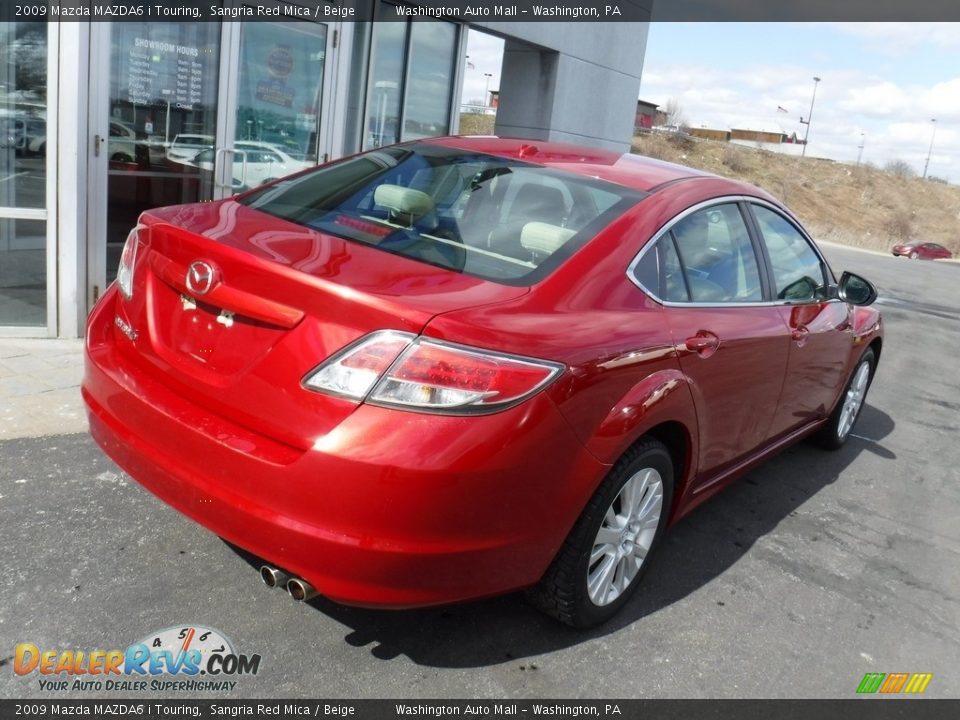 2009 Mazda MAZDA6 i Touring Sangria Red Mica / Beige Photo #10
