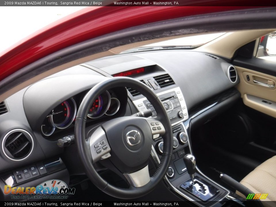 2009 Mazda MAZDA6 i Touring Sangria Red Mica / Beige Photo #12