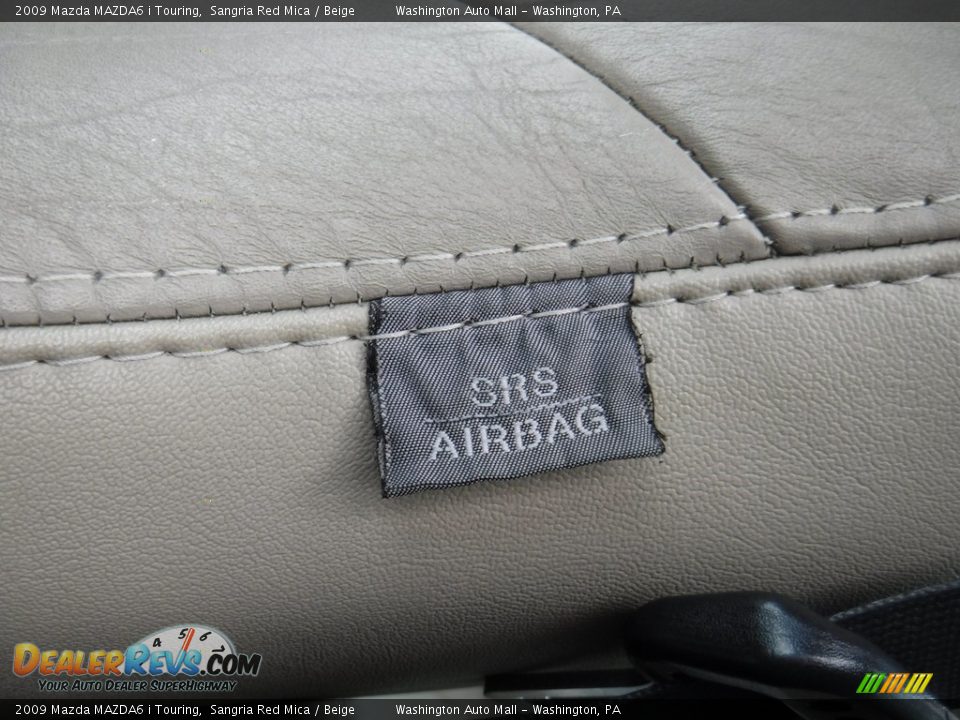 2009 Mazda MAZDA6 i Touring Sangria Red Mica / Beige Photo #17