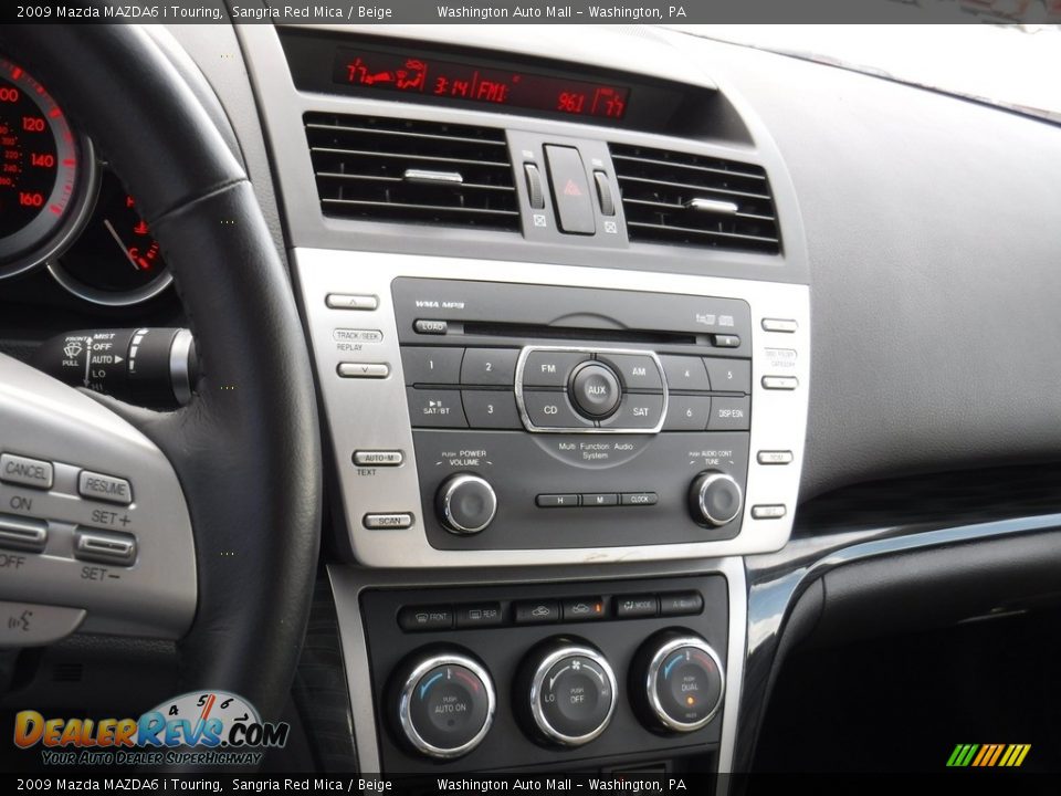 2009 Mazda MAZDA6 i Touring Sangria Red Mica / Beige Photo #19