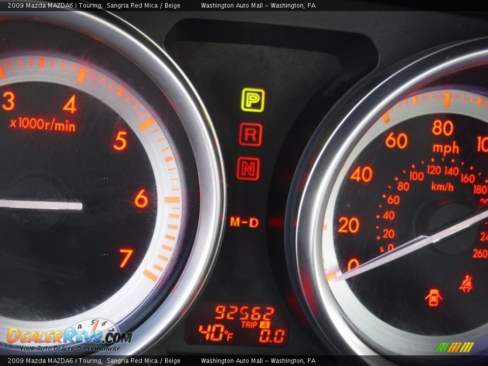 2009 Mazda MAZDA6 i Touring Sangria Red Mica / Beige Photo #27