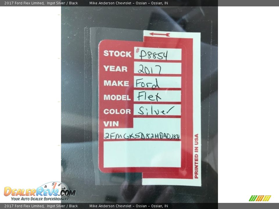 2017 Ford Flex Limited Ingot Silver / Black Photo #31