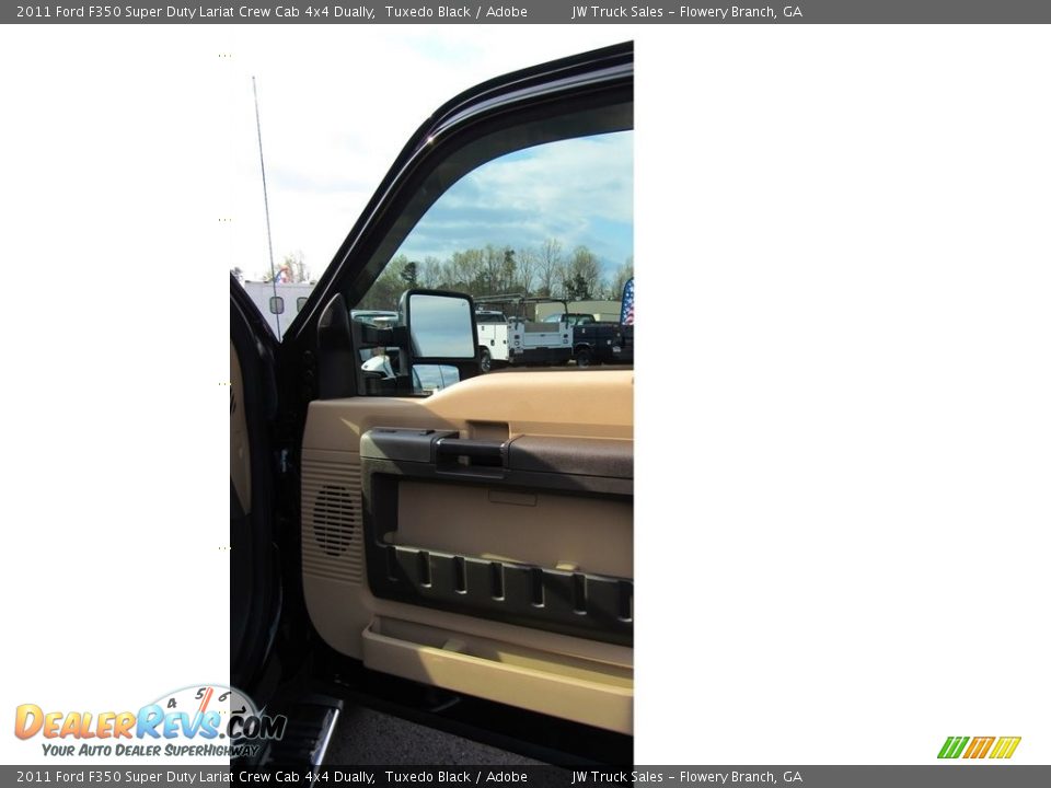2011 Ford F350 Super Duty Lariat Crew Cab 4x4 Dually Tuxedo Black / Adobe Photo #9