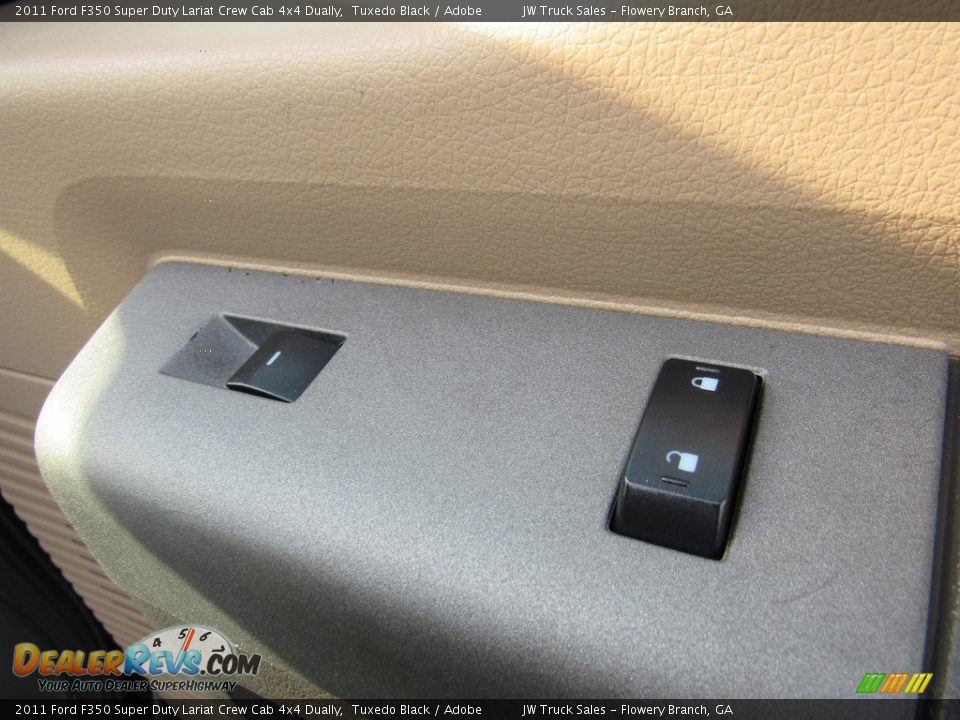 2011 Ford F350 Super Duty Lariat Crew Cab 4x4 Dually Tuxedo Black / Adobe Photo #10