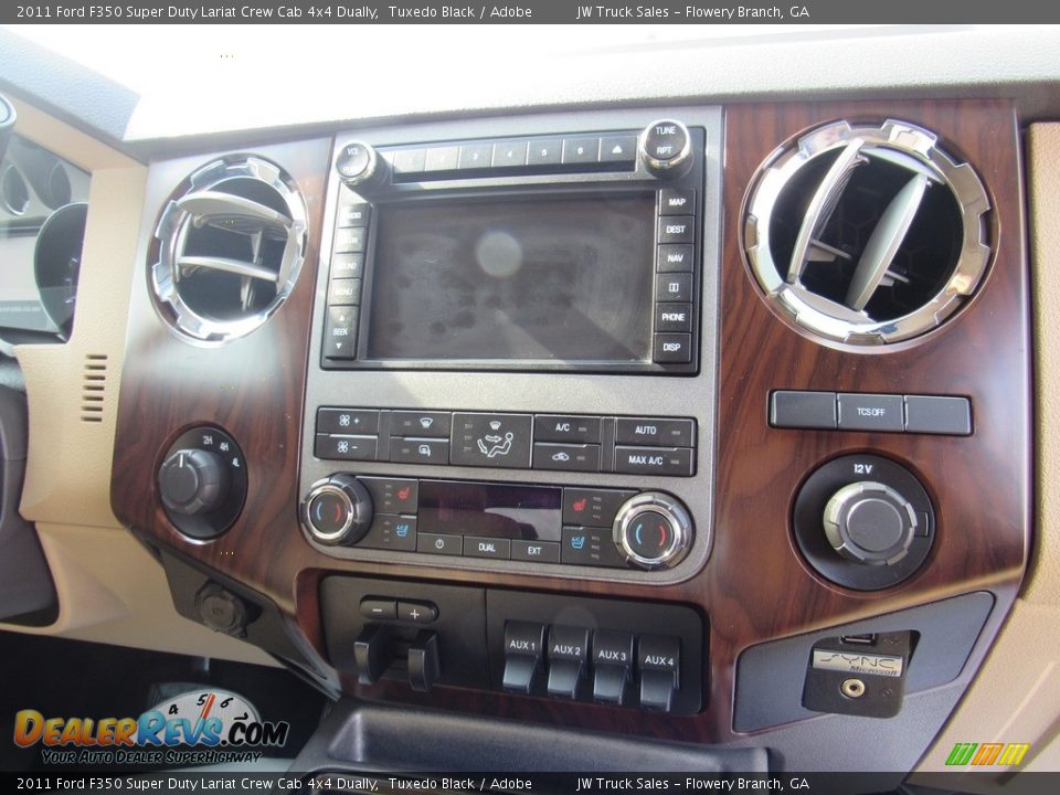 2011 Ford F350 Super Duty Lariat Crew Cab 4x4 Dually Tuxedo Black / Adobe Photo #14