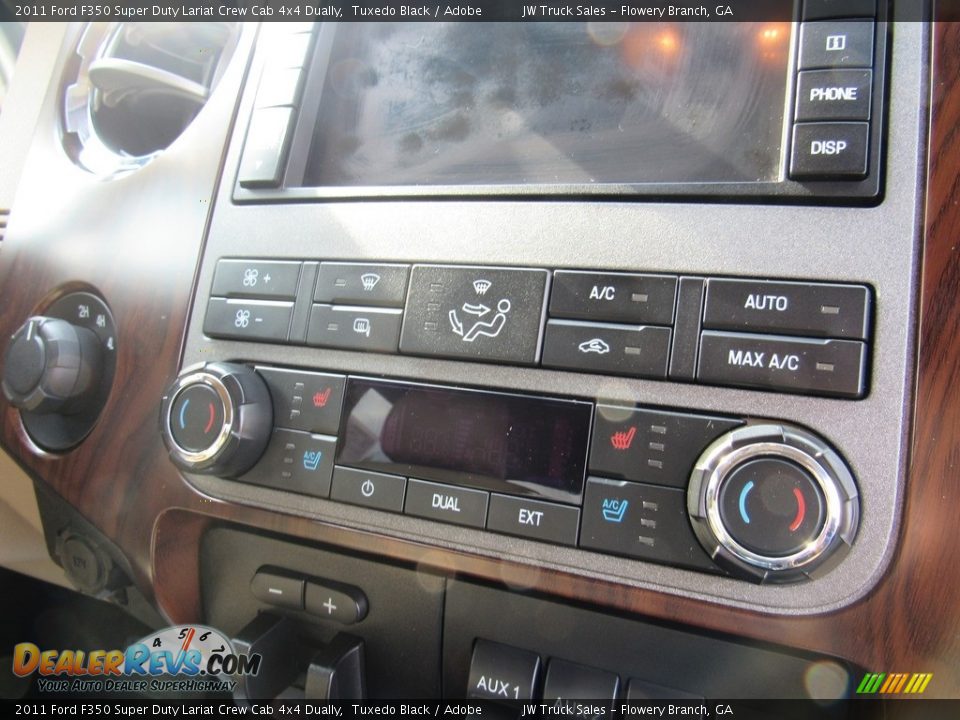2011 Ford F350 Super Duty Lariat Crew Cab 4x4 Dually Tuxedo Black / Adobe Photo #15