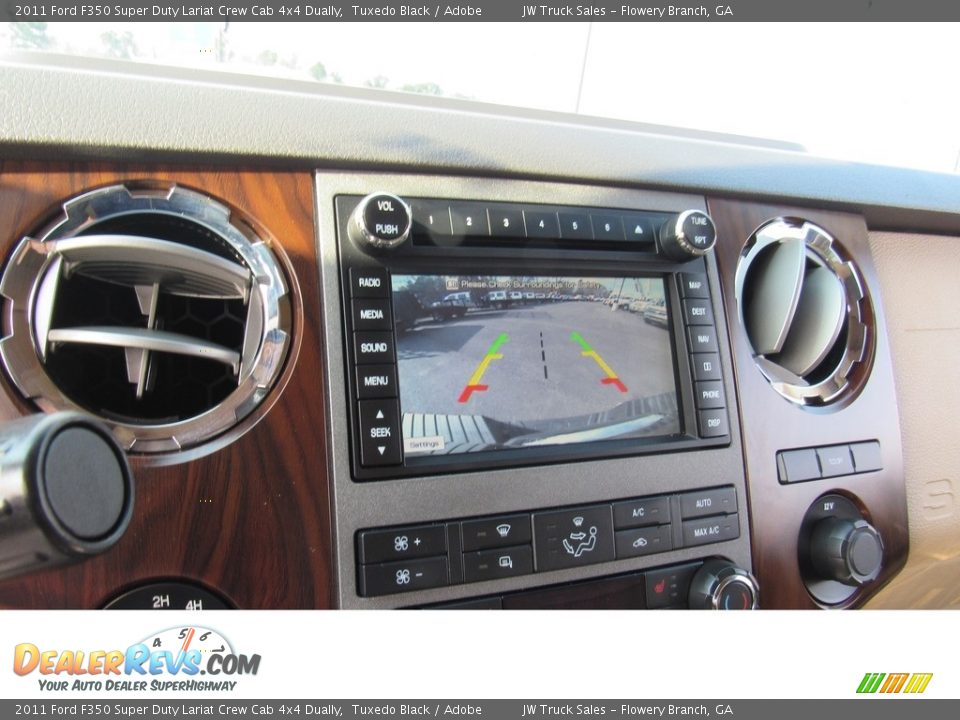 2011 Ford F350 Super Duty Lariat Crew Cab 4x4 Dually Tuxedo Black / Adobe Photo #16