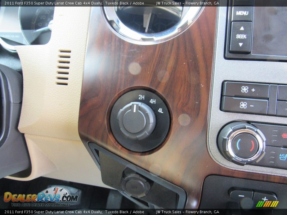 2011 Ford F350 Super Duty Lariat Crew Cab 4x4 Dually Tuxedo Black / Adobe Photo #17