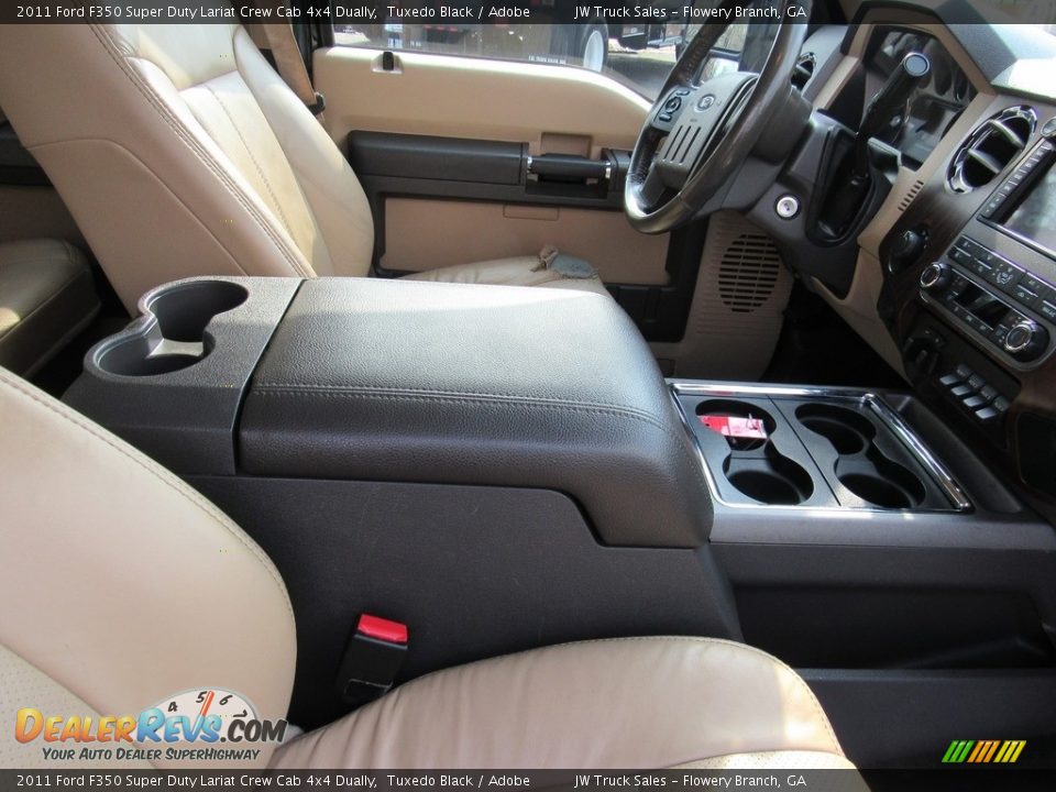 2011 Ford F350 Super Duty Lariat Crew Cab 4x4 Dually Tuxedo Black / Adobe Photo #18