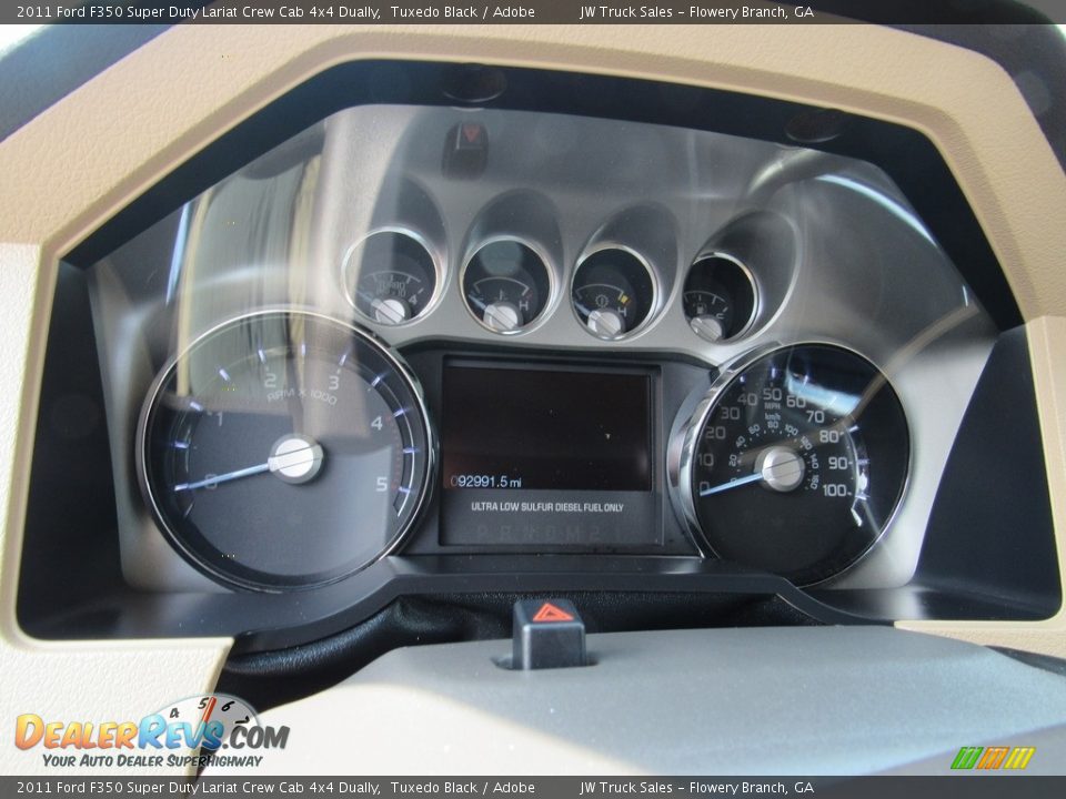 2011 Ford F350 Super Duty Lariat Crew Cab 4x4 Dually Tuxedo Black / Adobe Photo #24