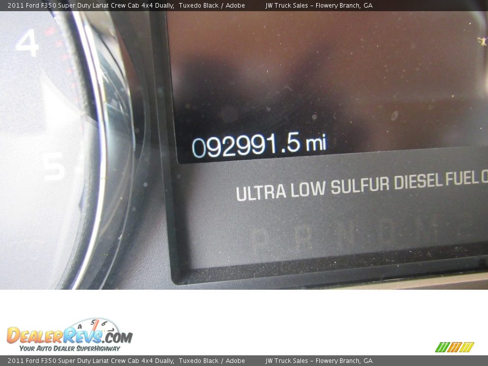 2011 Ford F350 Super Duty Lariat Crew Cab 4x4 Dually Tuxedo Black / Adobe Photo #25