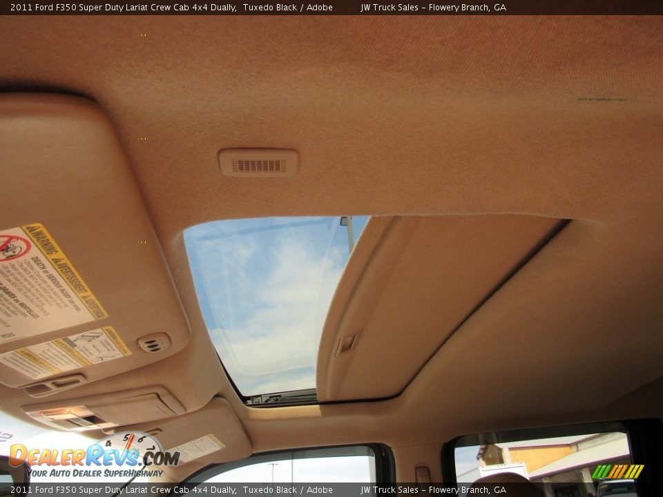 2011 Ford F350 Super Duty Lariat Crew Cab 4x4 Dually Tuxedo Black / Adobe Photo #28