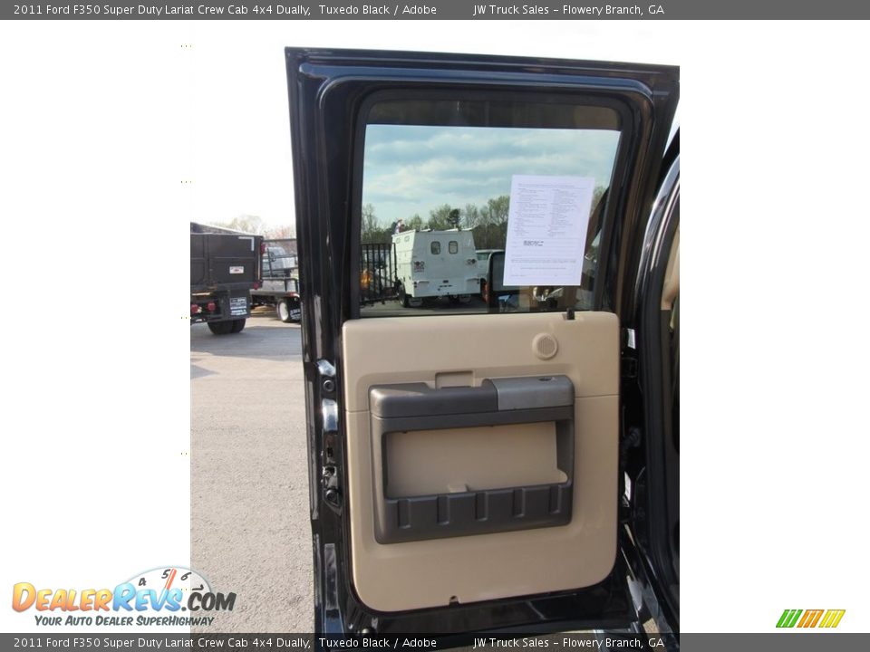 2011 Ford F350 Super Duty Lariat Crew Cab 4x4 Dually Tuxedo Black / Adobe Photo #29