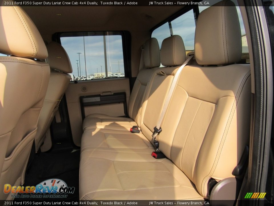 2011 Ford F350 Super Duty Lariat Crew Cab 4x4 Dually Tuxedo Black / Adobe Photo #31