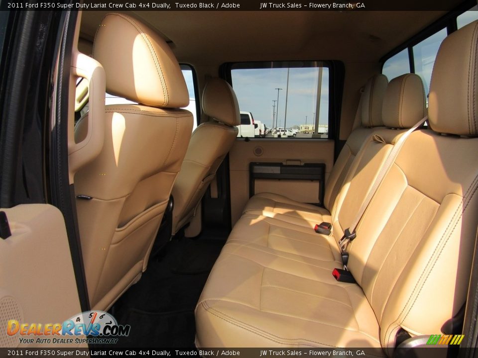 2011 Ford F350 Super Duty Lariat Crew Cab 4x4 Dually Tuxedo Black / Adobe Photo #32