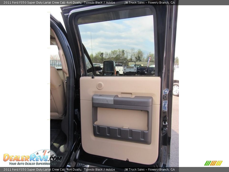 2011 Ford F350 Super Duty Lariat Crew Cab 4x4 Dually Tuxedo Black / Adobe Photo #33