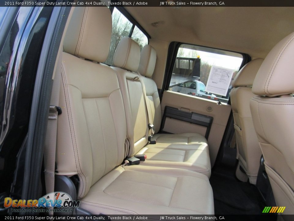 2011 Ford F350 Super Duty Lariat Crew Cab 4x4 Dually Tuxedo Black / Adobe Photo #35