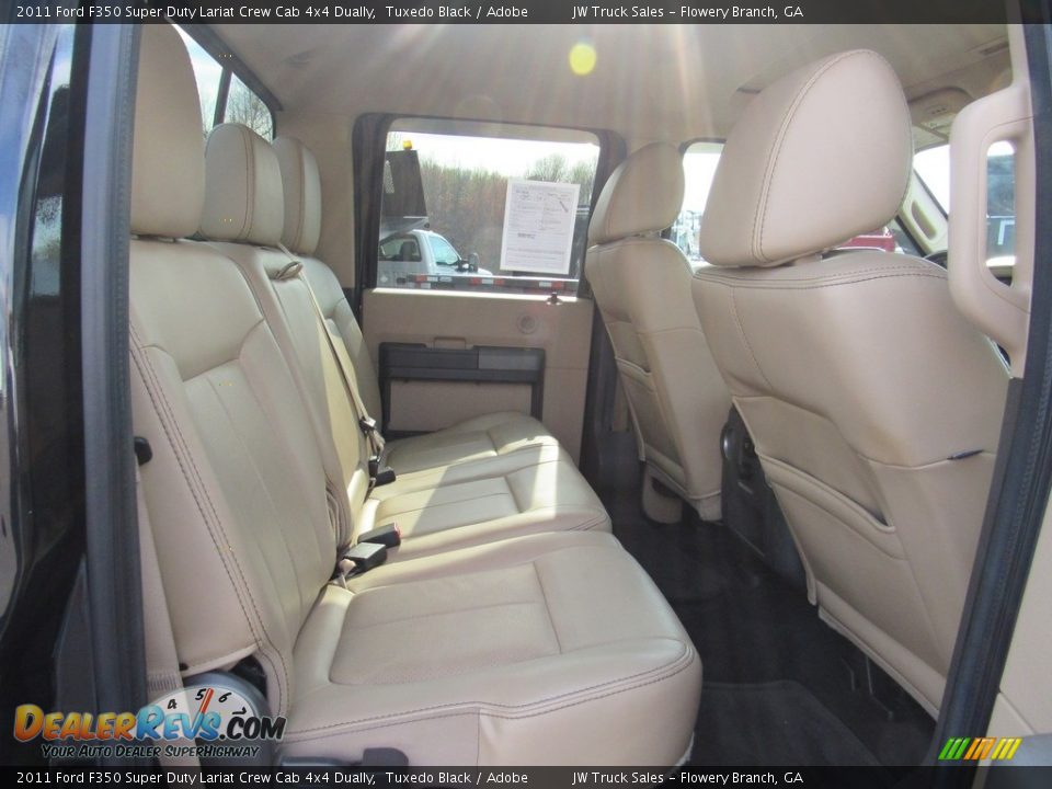 2011 Ford F350 Super Duty Lariat Crew Cab 4x4 Dually Tuxedo Black / Adobe Photo #36