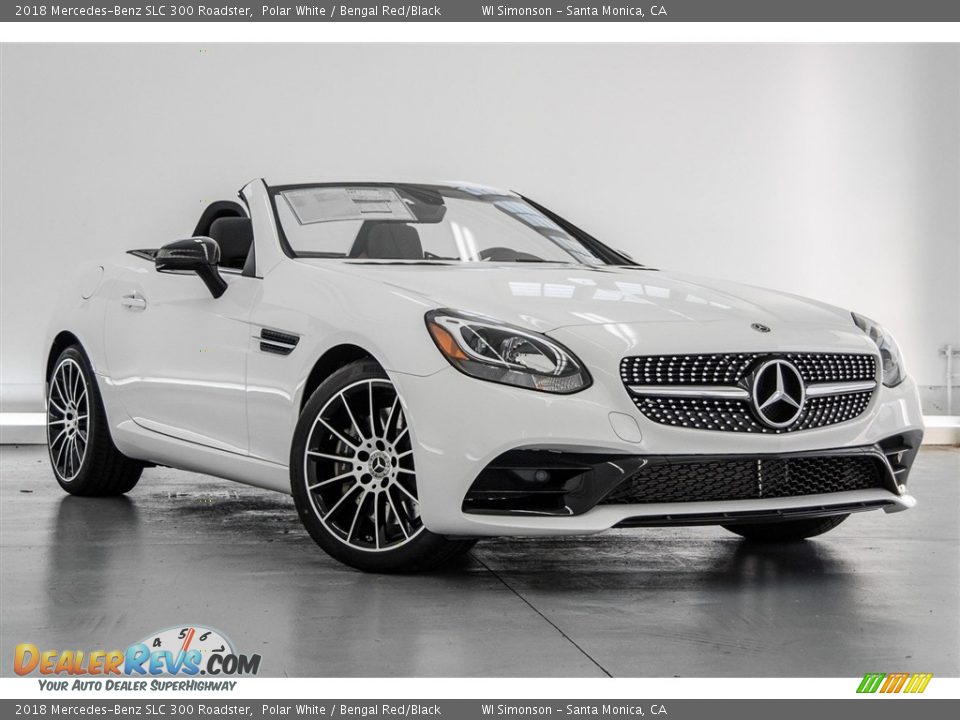 2018 Mercedes-Benz SLC 300 Roadster Polar White / Bengal Red/Black Photo #12