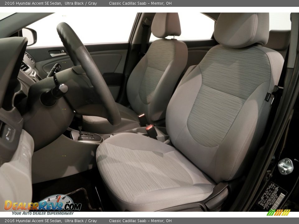 2016 Hyundai Accent SE Sedan Ultra Black / Gray Photo #5