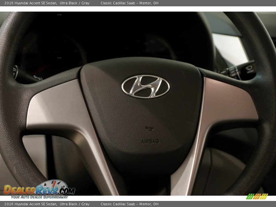 2016 Hyundai Accent SE Sedan Ultra Black / Gray Photo #7