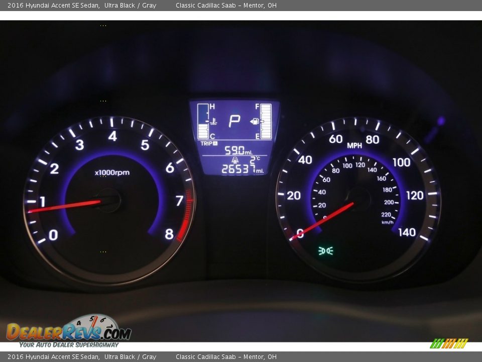 2016 Hyundai Accent SE Sedan Ultra Black / Gray Photo #8