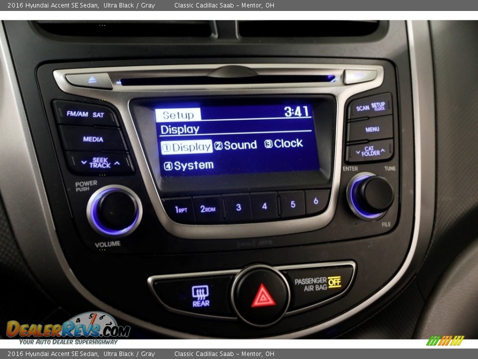 2016 Hyundai Accent SE Sedan Ultra Black / Gray Photo #12