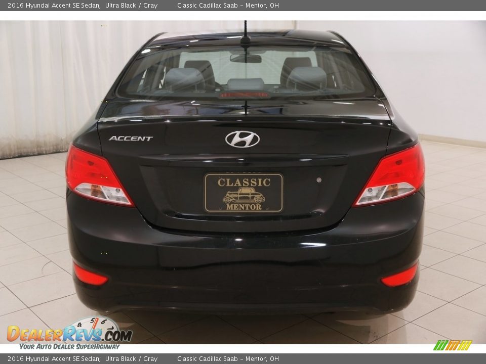 2016 Hyundai Accent SE Sedan Ultra Black / Gray Photo #19
