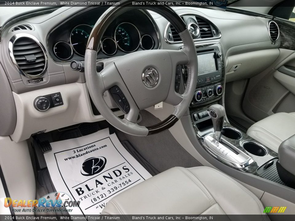 2014 Buick Enclave Premium White Diamond Tricoat / Titanium Photo #17