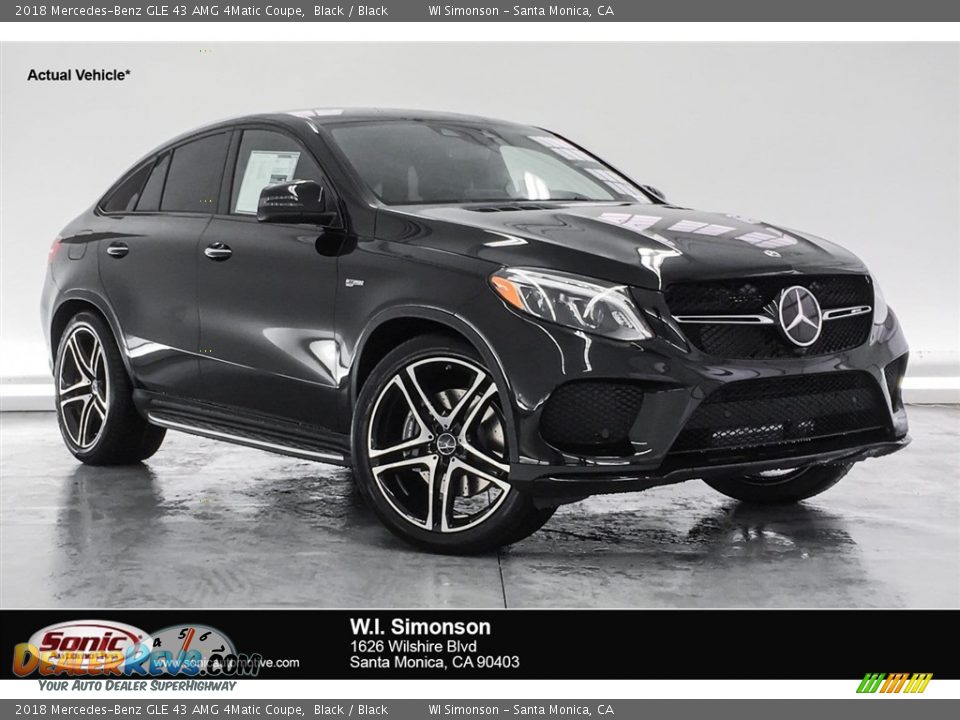 2018 Mercedes-Benz GLE 43 AMG 4Matic Coupe Black / Black Photo #1