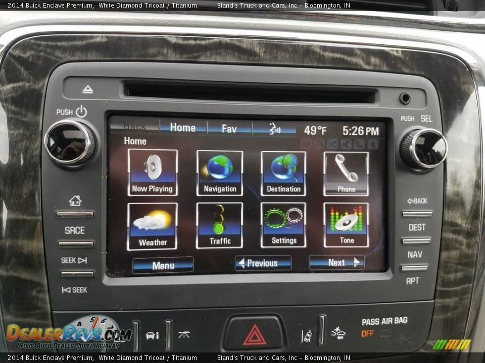 2014 Buick Enclave Premium White Diamond Tricoat / Titanium Photo #27