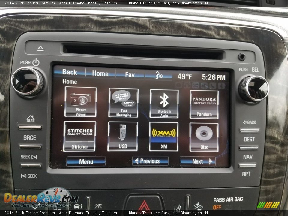 2014 Buick Enclave Premium White Diamond Tricoat / Titanium Photo #30