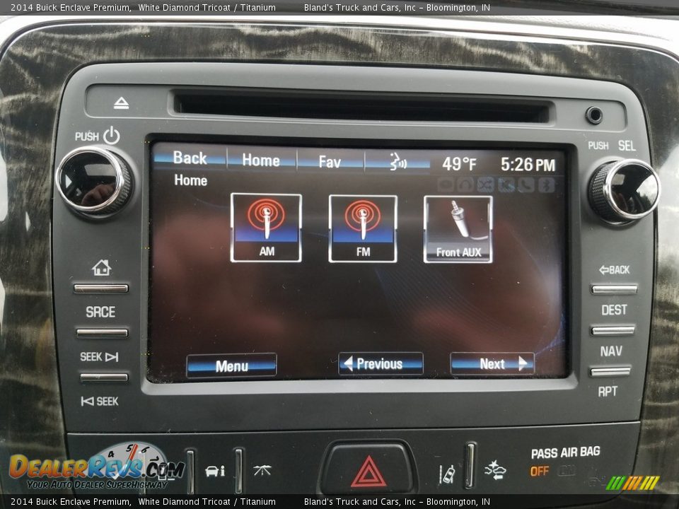 2014 Buick Enclave Premium White Diamond Tricoat / Titanium Photo #31