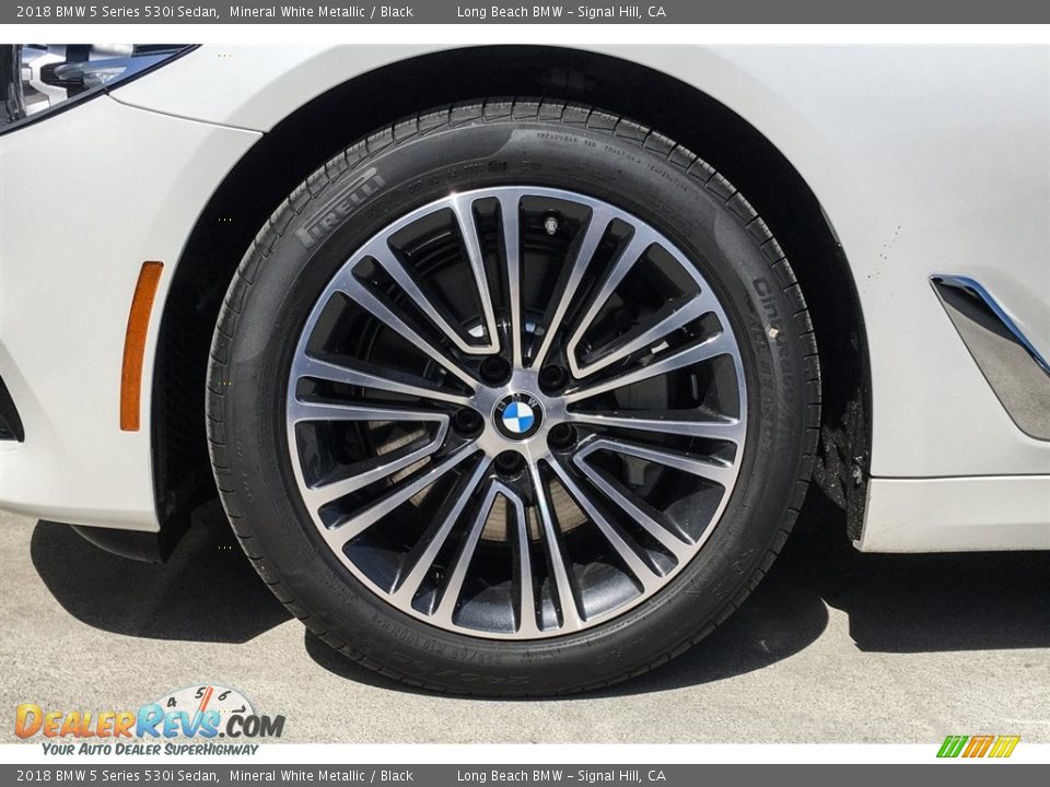 2018 BMW 5 Series 530i Sedan Mineral White Metallic / Black Photo #9