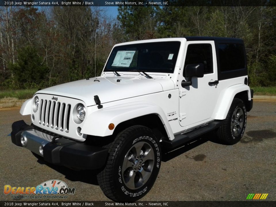 2018 Jeep Wrangler Sahara 4x4 Bright White / Black Photo #2