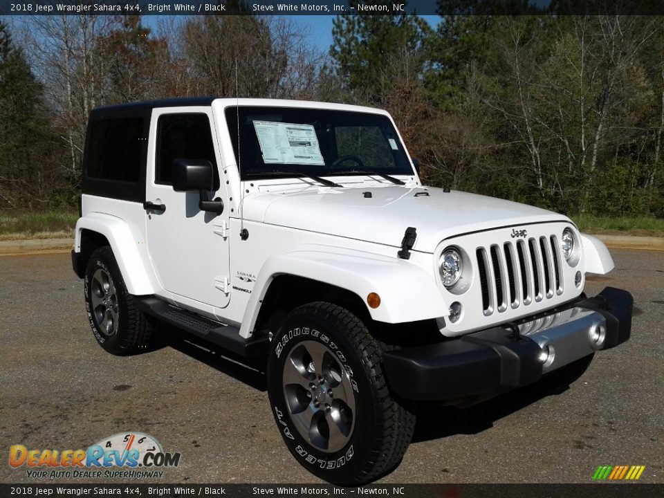 2018 Jeep Wrangler Sahara 4x4 Bright White / Black Photo #4