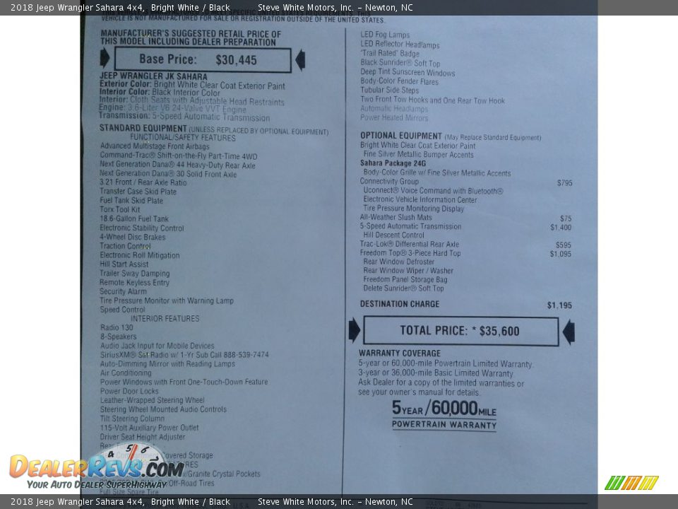 2018 Jeep Wrangler Sahara 4x4 Bright White / Black Photo #29