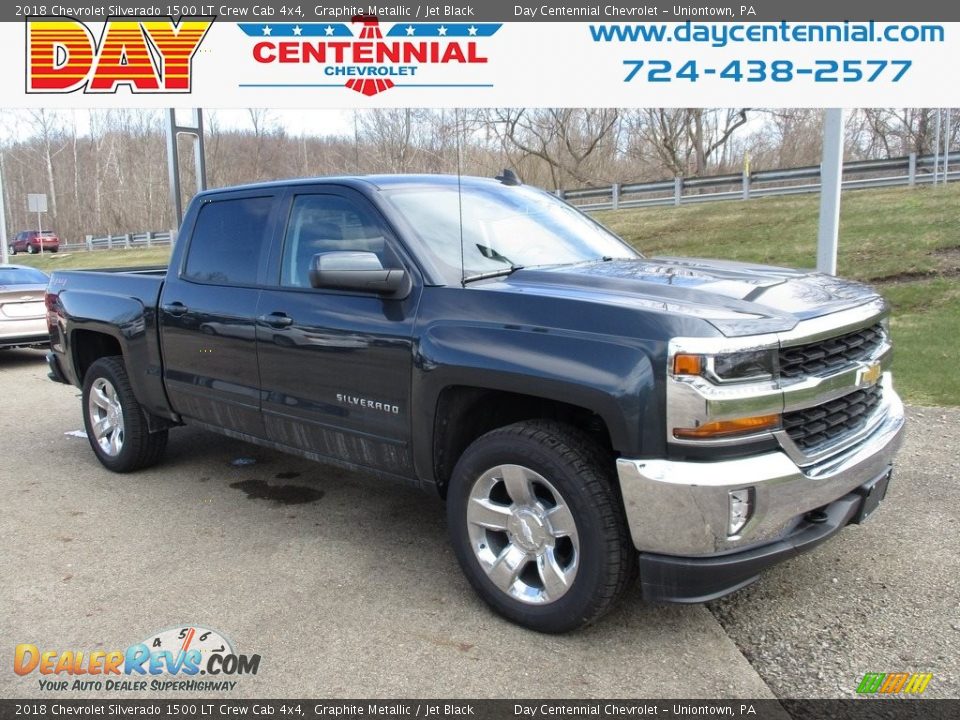 2018 Chevrolet Silverado 1500 LT Crew Cab 4x4 Graphite Metallic / Jet Black Photo #1