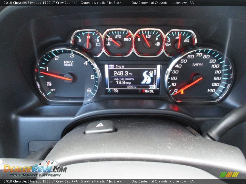 2018 Chevrolet Silverado 1500 LT Crew Cab 4x4 Graphite Metallic / Jet Black Photo #11