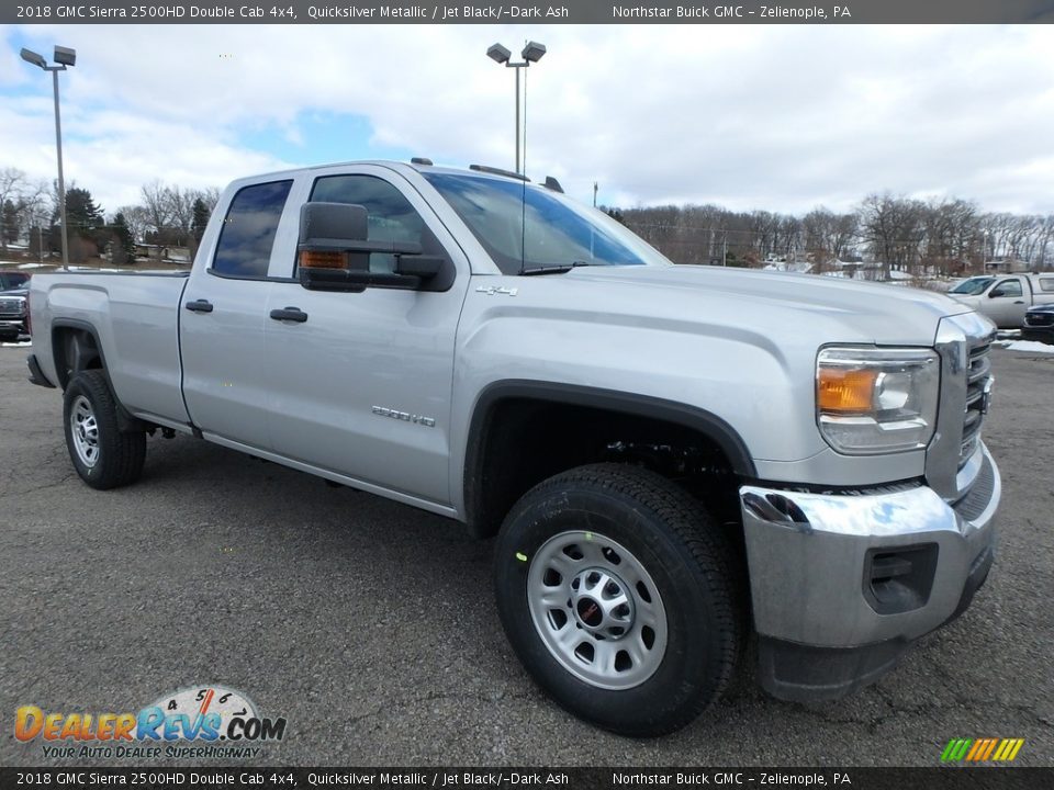 2018 GMC Sierra 2500HD Double Cab 4x4 Quicksilver Metallic / Jet Black/­Dark Ash Photo #3
