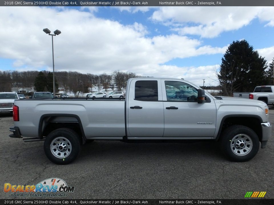 2018 GMC Sierra 2500HD Double Cab 4x4 Quicksilver Metallic / Jet Black/­Dark Ash Photo #4