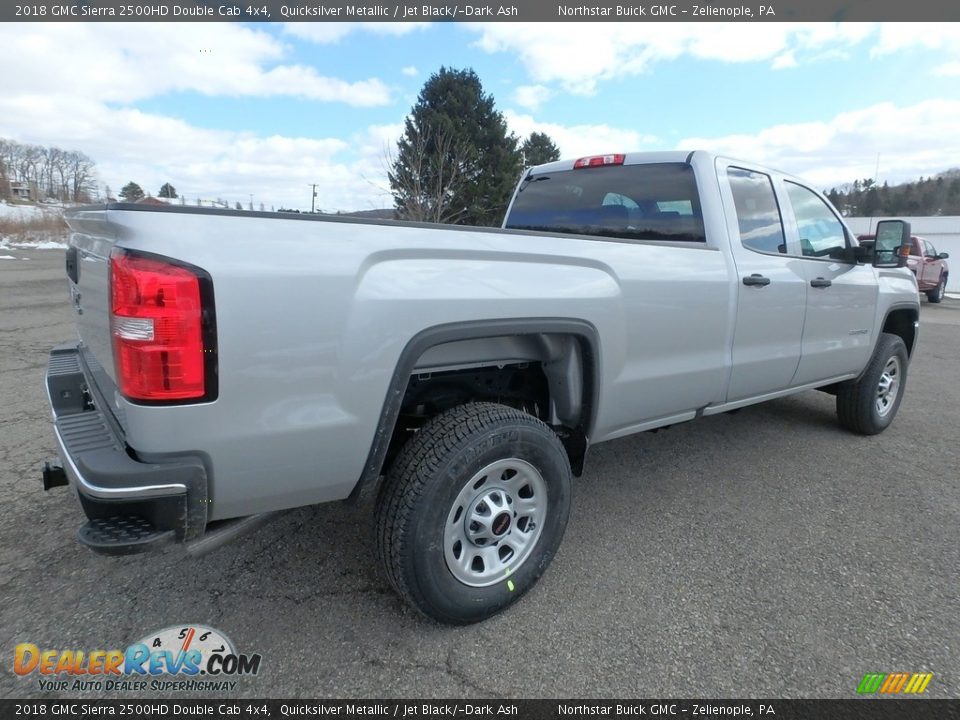 2018 GMC Sierra 2500HD Double Cab 4x4 Quicksilver Metallic / Jet Black/­Dark Ash Photo #5