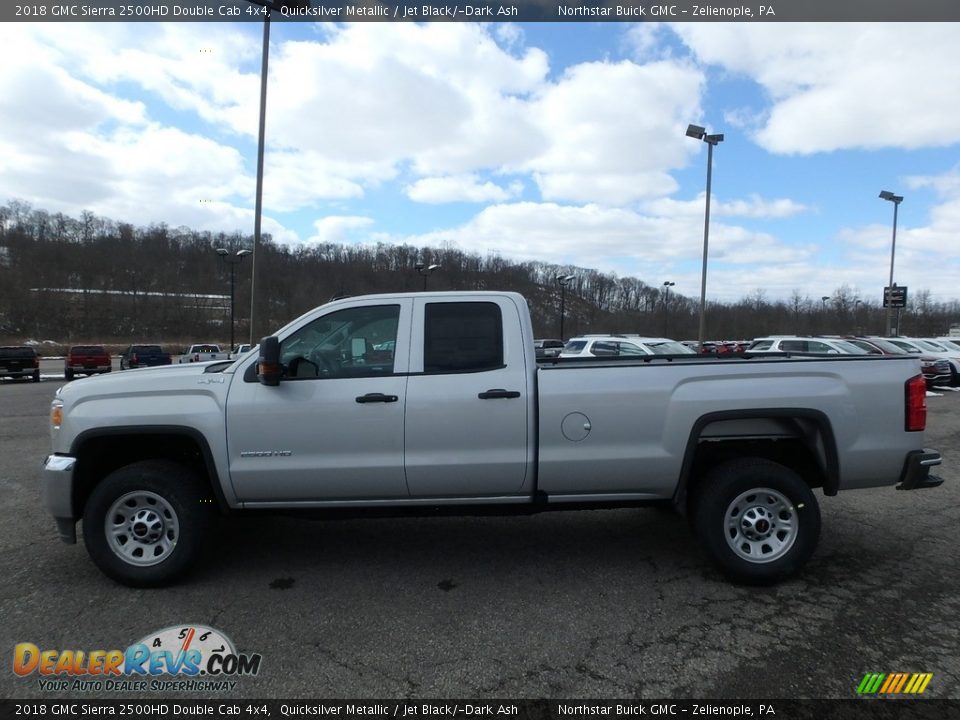 2018 GMC Sierra 2500HD Double Cab 4x4 Quicksilver Metallic / Jet Black/­Dark Ash Photo #8