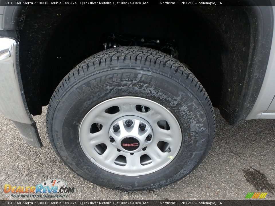 2018 GMC Sierra 2500HD Double Cab 4x4 Quicksilver Metallic / Jet Black/­Dark Ash Photo #9