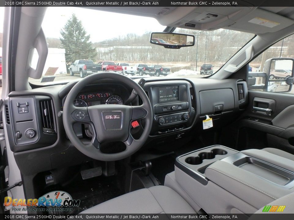 2018 GMC Sierra 2500HD Double Cab 4x4 Quicksilver Metallic / Jet Black/­Dark Ash Photo #12